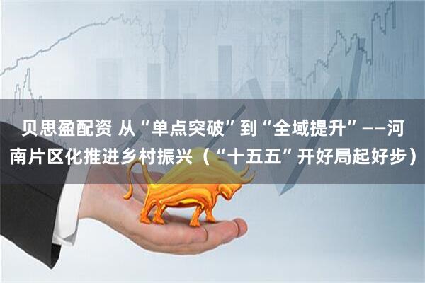 贝思盈配资 从“单点突破”到“全域提升”——河南片区化推进乡村振兴（“十五五”开好局起好步）